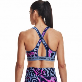Dámská sportovní podprsenka Under Amour Crossback Mid Print - 1361042-470