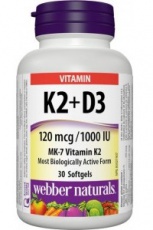 Webber Naturals K2+D3 30 kapslí