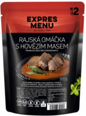Expres menu Rajská omáčka s hovězím masem 600g