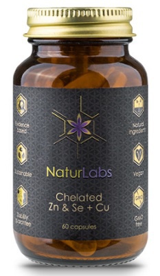 NaturLabs Chelated Zn & Se + Cu 60 kapslí