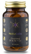 NaturLabs Chelated Zn & Se + Cu 60 kapslí