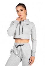 Gorilla Wear Dámský Pixley Crop Top Hoodie Gray VÝPRODEJ