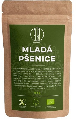 Brainmax Pure Mladá Pšenice BIO 150 g PROŠLÉ DMT