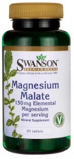 Swanson Magnesium Malate (hořčík malát) 150 mg elementárního hořčíku 60 tablet