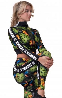 Nebbia High-energy Crop Top Bunda 564 Jungle Green - M
