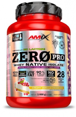 Amix ZeroPro protein 1000g - Double White Chocolate PROŠLÉ DMT 5.2021
