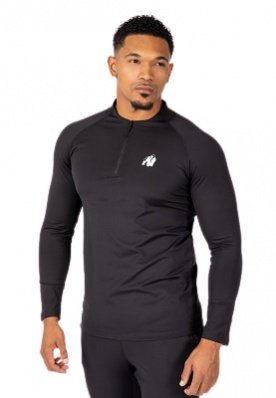 Gorilla Wear Pánské tričko s dlouhým rukávem Hamilton Hybrid Black