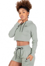 Gorilla Wear Dámský Pixley Crop Top Hoodie Light Green VÝPRODEJ