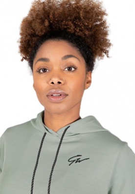Gorilla Wear Dámský Pixley Crop Top Hoodie Light Green VÝPRODEJ