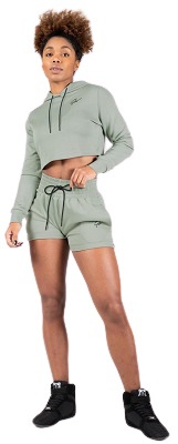 Gorilla Wear Dámský Pixley Crop Top Hoodie Light Green VÝPRODEJ