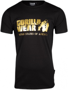 Gorilla Wear Pánské tričko s krátkým rukávem Classic T-shirt Black/Gold