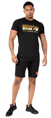 Gorilla Wear Pánské tričko s krátkým rukávem Classic T-shirt Black/Gold