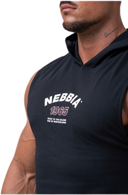 Nebbia Pánské tílko Legend-approved s kapucí 191 černá