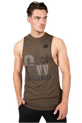 Gorilla Wear Pánské tílko Dakota Sleveless T-shirt Army Green VÝPRODEJ