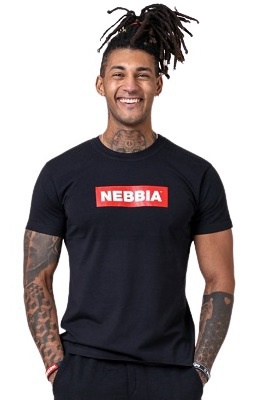 Nebbia Pánské tričko Nebbia Basic 593 černá