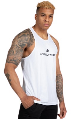 Gorilla Wear Pánské tílko Carter Strech Tank Top White