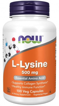 Now Foods L-Lysin 500 mg 100 kapslí