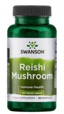 Swanson Reishi Mushroom 600 mg 60 kapslí