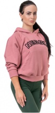 Nebbia Iconic Hero mikina s kapucí 581 old rose
