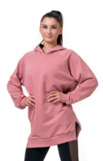 Nebbia Dlouhá Everyday Hero mikina s kapucí 580 old rose