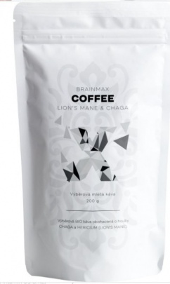 BrainMax Coffee BIO káva s medicinálními houbami Lion's Mane & Chaga 200 g
