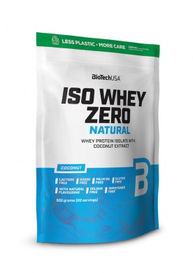 BiotechUSA Iso Whey Zero Natural 500 g - vanilka/skořice VÝPRODEJ (POŠK.OBAL)