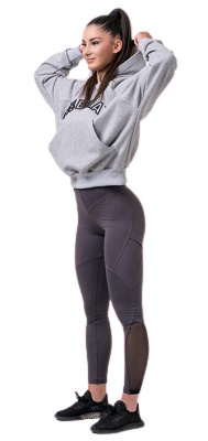 Nebbia Iconic Hero mikina s kapucí 581 light grey
