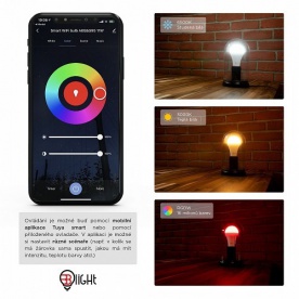 Chytrá žárovka Blight LED, závit E27, 11W, WiFi, APP, stmívatelná, barevná