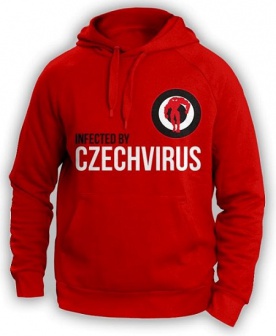 Czech Virus Mikina Unisex červená VÝPRODEJ