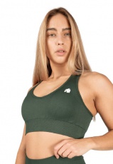 Gorilla Wear Bezešvá sportovní podprsenka Neiro Army Green