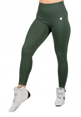 Gorilla Wear Dámské bezešvé legíny Neiro Army Green VÝPRODEJ