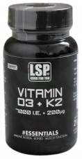 LSP Vitamin D3 7000 IU / K2 200 mcg 60 kapslí