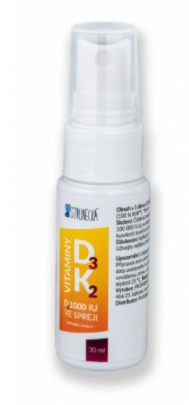 Strunecká Vitamin D3 1000 IU + K2 ve spreji 30 ml VÝPRODEJ
