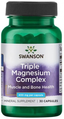 Swanson Triple Magnesium Complex 400 mg 30 kapslí