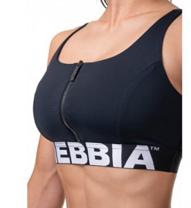 Nebbia Smart Zip sportovní podprsenka 578 black
