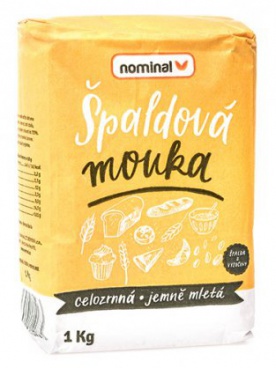 Nominal špaldová mouka 1kg PROŠLÉ DMT 13.01.2022