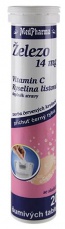 MedPharma Železo 14 mg + vit.C + kyselina listová 20 šumivých tablet