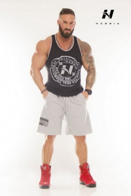 Nebbia Fitness šortky Hard 944 světle šedé - M