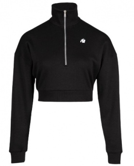 Gorilla Wear Dámská Ocala crop top mikina se zipsem černá