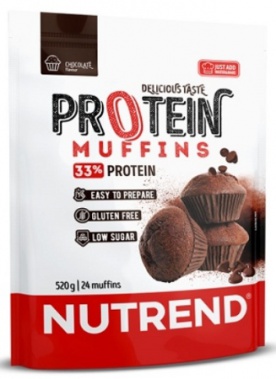Nutrend Protein Muffins 520 g - čokoláda VÝPRODEJ (POŠK.OBAL)