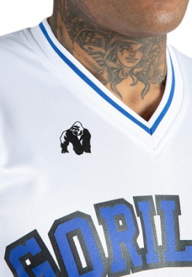 Gorilla Wear Pánské tričko San Mateo bílá/modrá