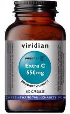 Viridian Extra Vitamin C 550mg 150 kapslí