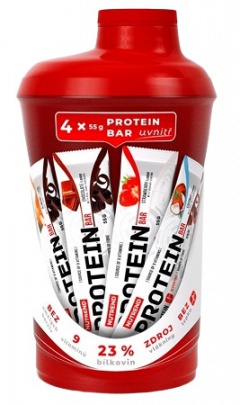 Nutrend MULTIPACK Protein bar 4x 55 g + Shaker