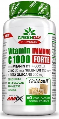 Amix GreenDay ProVEGAN Vitamin C 1000 mg Imuno Forte 60 kapslí PROŠLÉ DMT