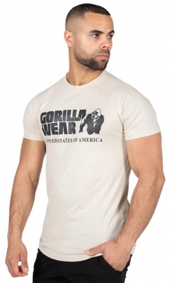 Gorilla Wear Pánské tričko s krátkým rukávem Classic T-shirt Beige