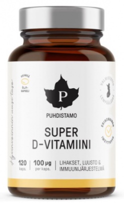 Puhdistamo Super Vitamin D 4000iu 120 kapslí PROŠLÉ DMT