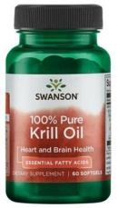 Swanson 100% Pure Krill Oil 500 mg 60 kapslí VÝPRODEJ