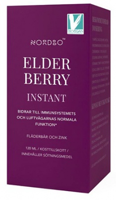 Nordbo Elderberry Instant (Extrakt z černého bezu + zinek) 120 ml
