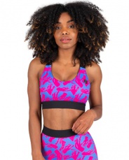 Gorilla Wear Sportovní podprsenka Colby modrá/růžová