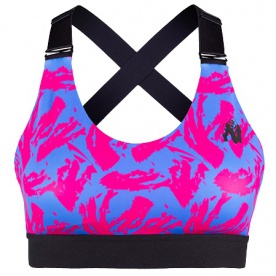 Gorilla Wear Sportovní podprsenka Colby modrá/růžová